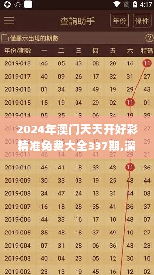 2024年澳门天天开好彩精准免费大全337期,深度研究解释定义_XE版9.889-6