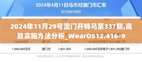 2024年11月29号澳门开特马第337期,高效实施方法分析_WearOS12.416-9