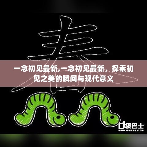 一念初见，探索现代之美与瞬间意义