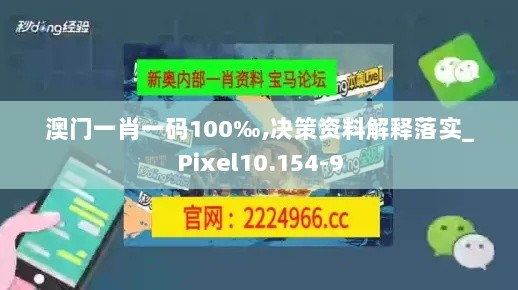 澳门一肖一码100‰,决策资料解释落实_Pixel10.154-9