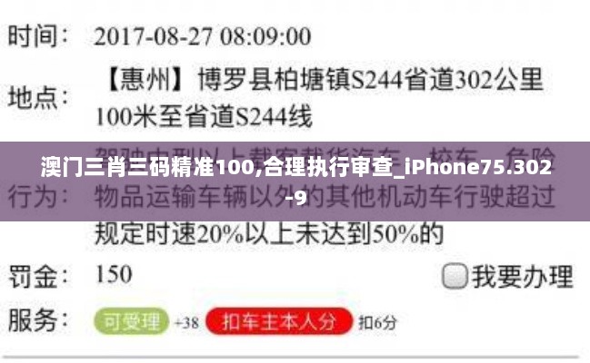 澳门三肖三码精准100,合理执行审查_iPhone75.302-9