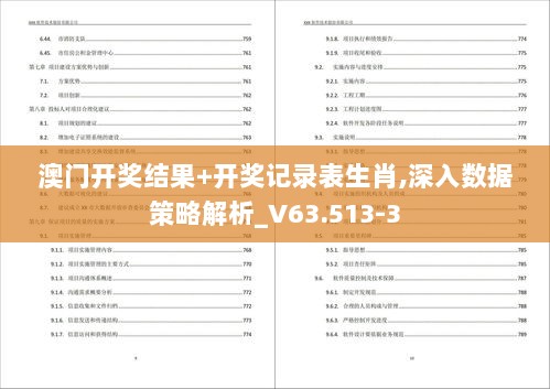 澳门开奖结果+开奖记录表生肖,深入数据策略解析_V63.513-3