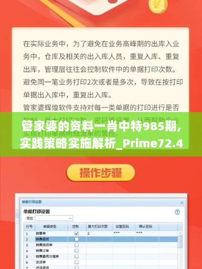 管家婆的资料一肖中特985期,实践策略实施解析_Prime72.467-4