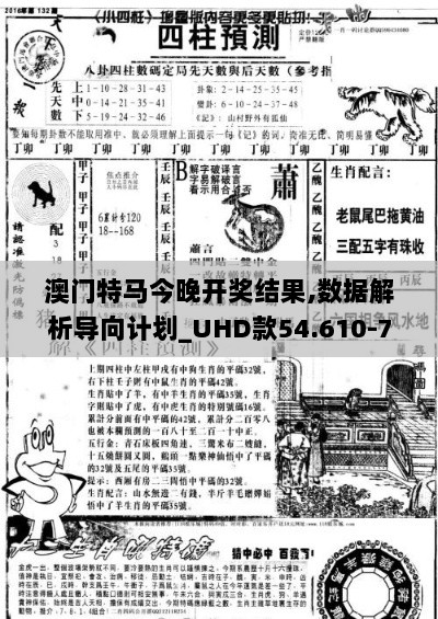 澳门特马今晚开奖结果,数据解析导向计划_UHD款54.610-7