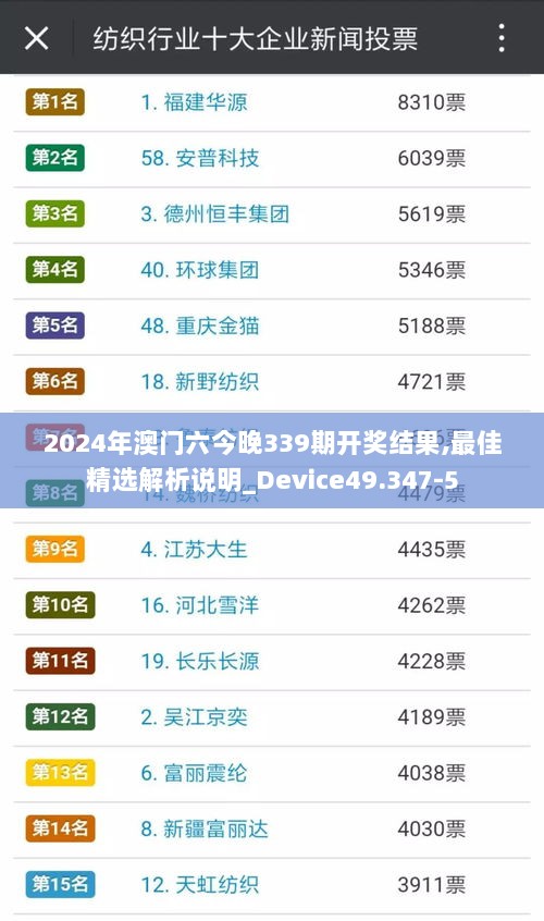 2024年澳门六今晚339期开奖结果,最佳精选解析说明_Device49.347-5