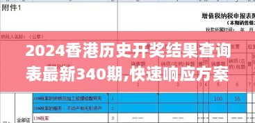 2024香港历史开奖结果查询表最新340期,快速响应方案落实_Pixel12.225