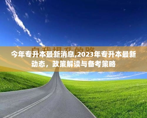 2023年专升本最新动态与政策解读，备考策略及最新消息一览