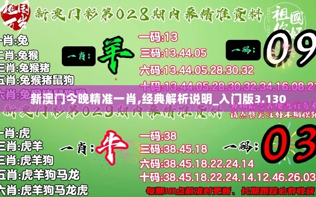 新澳门今晚精准一肖,经典解析说明_入门版3.130