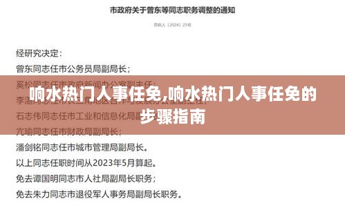 响水人事任免指南，热门人事任免的步骤详解