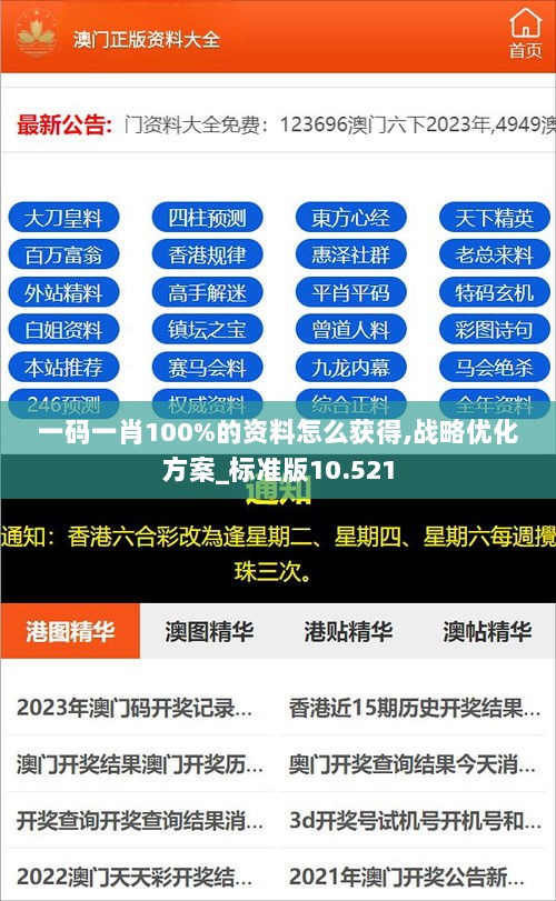 一码一肖100%的资料怎么获得,战略优化方案_标准版10.521