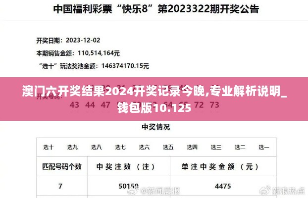 澳门六开奖结果2024开奖记录今晚,专业解析说明_钱包版10.125