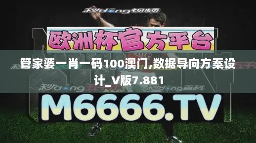 管家婆一肖一码100澳门,数据导向方案设计_V版7.881