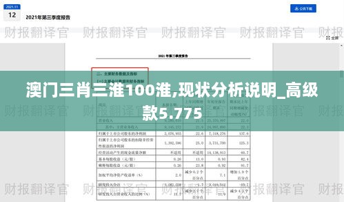 澳门三肖三淮100淮,现状分析说明_高级款5.775