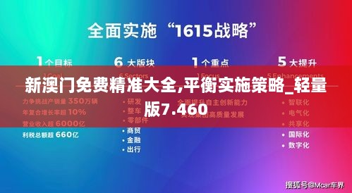 新澳门免费精准大全,平衡实施策略_轻量版7.460