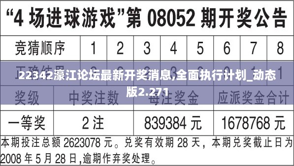 22342濠江论坛最新开奖消息,全面执行计划_动态版2.271