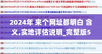 2024年 来个网址都明白 含义,实地评估说明_完整版5.484