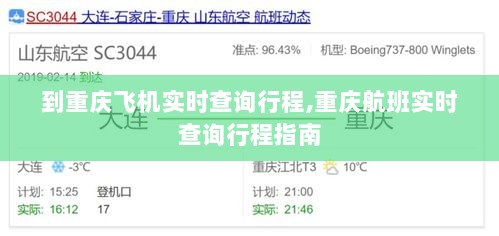 重庆航班实时查询行程指南，轻松掌握飞机动态，出行无忧！