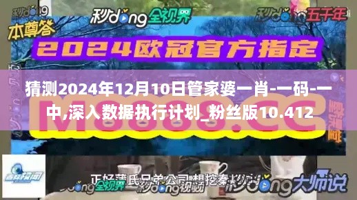 猜测2024年12月10日管家婆一肖-一码-一中,深入数据执行计划_粉丝版10.412