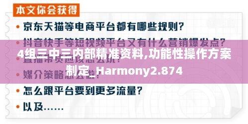 4组三中三内部精准资料,功能性操作方案制定_Harmony2.874