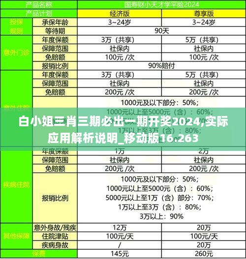 白小姐三肖三期必出一期开奖2024,实际应用解析说明_移动版16.263