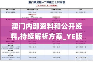 澳门内部资料和公开资料,持续解析方案_YE版2.637