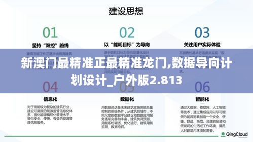 新澳门最精准正最精准龙门,数据导向计划设计_户外版2.813