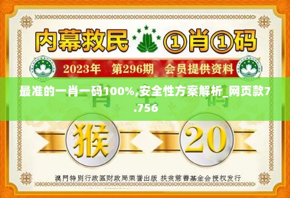 最准的一肖一码100%,安全性方案解析_网页款7.756