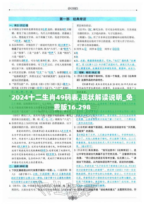 2024十二生肖49码表,现状解读说明_免费版16.298