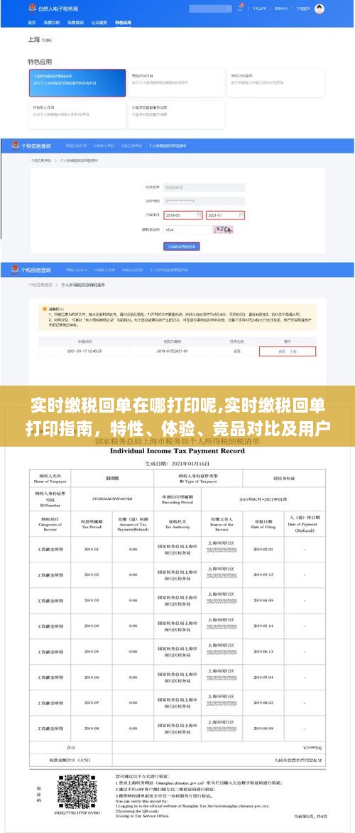 实时缴税回单打印指南，操作指南、特性体验、竞品对比及用户群体分析全解析