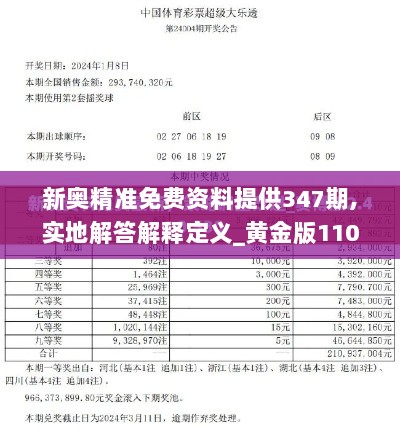 新奥精准免费资料提供347期,实地解答解释定义_黄金版110.548