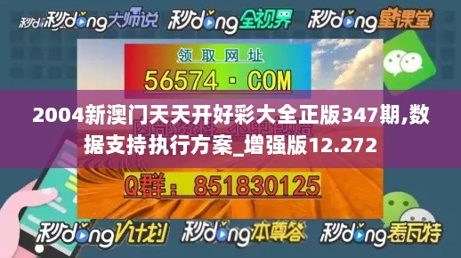 2004新澳门天天开好彩大全正版347期,数据支持执行方案_增强版12.272