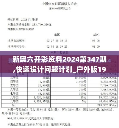 新奥六开彩资料2024第347期,快速设计问题计划_户外版19.979