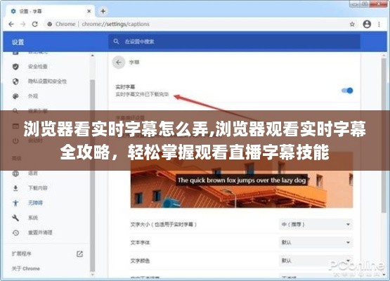 浏览器观看直播实时字幕全攻略，轻松掌握观看直播字幕技能