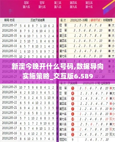 新澳今晚开什么号码,数据导向实施策略_交互版6.589