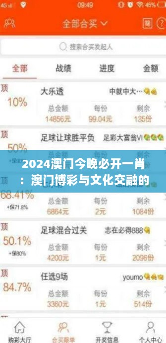 2024澳门今晚必开一肖：澳门博彩与文化交融的夜晚