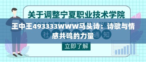 王中王493333WWW马头诗：诗歌与情感共鸣的力量