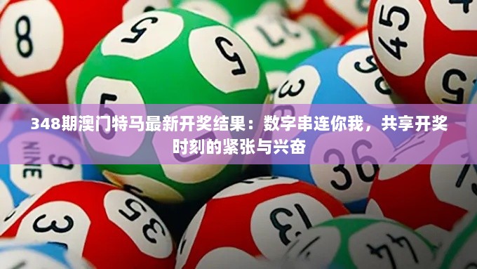 348期澳门特马最新开奖结果：数字串连你我，共享开奖时刻的紧张与兴奋