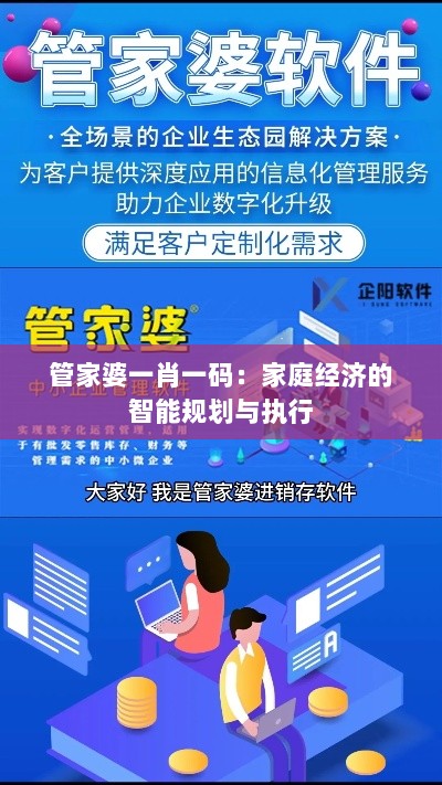 管家婆一肖一码：家庭经济的智能规划与执行