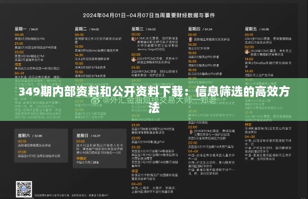 349期内部资料和公开资料下载：信息筛选的高效方法