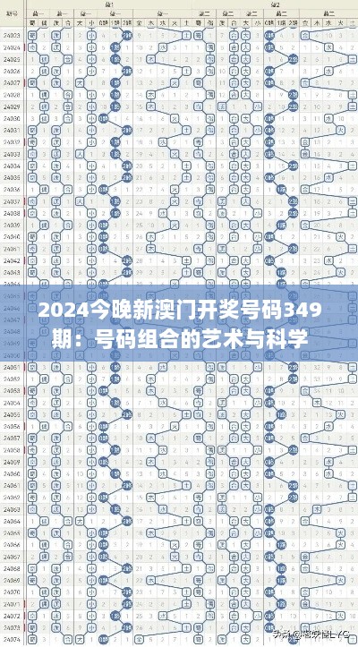 2024今晚新澳门开奖号码349期：号码组合的艺术与科学