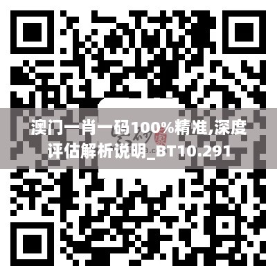 澳门一肖一码100%精准,深度评估解析说明_BT10.291