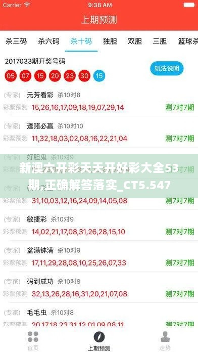 新澳六开彩天天开好彩大全53期,正确解答落实_CT5.547