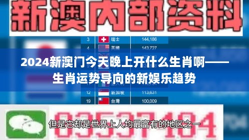 2024新澳门今天晚上开什么生肖啊——生肖运势导向的新娱乐趋势