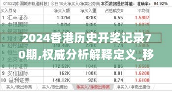 2024香港历史开奖记录70期,权威分析解释定义_移动版2.359