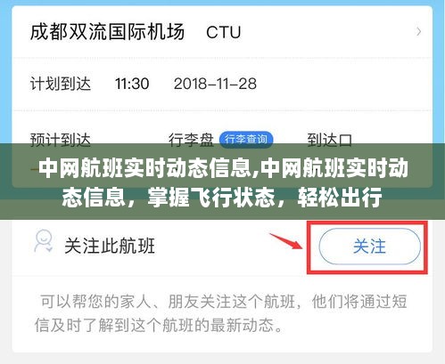 中网航班实时动态信息，轻松掌握飞行状态，便捷出行