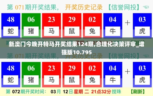 新澳门今晚开特马开奖结果124期,合理化决策评审_增强版10.795