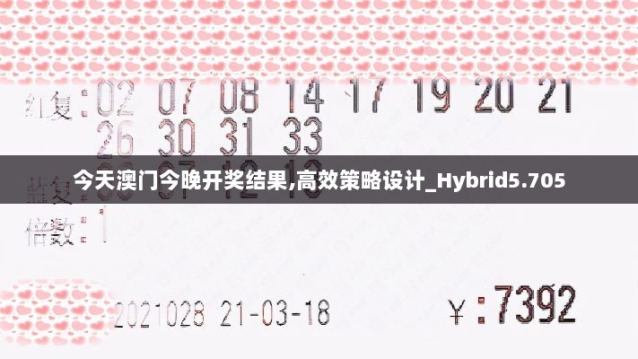 今天澳门今晚开奖结果,高效策略设计_Hybrid5.705