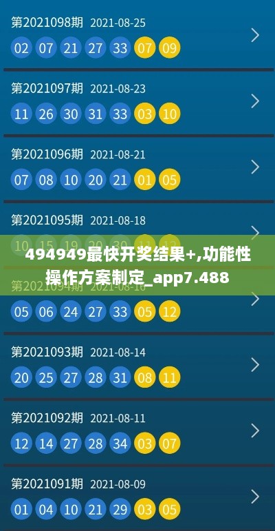 494949最快开奖结果+,功能性操作方案制定_app7.488