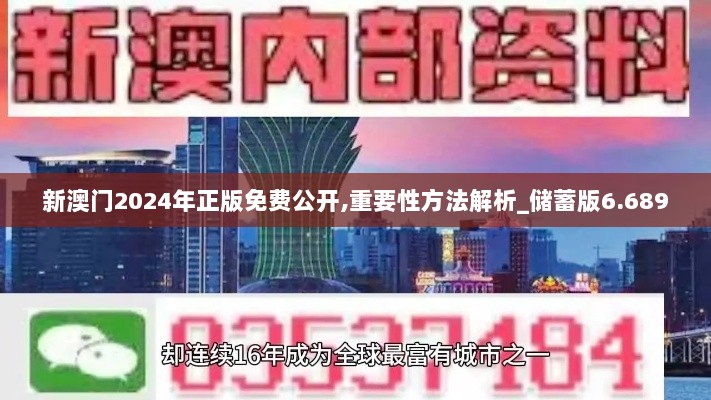 新澳门2024年正版免费公开,重要性方法解析_储蓄版6.689