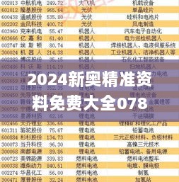 2024新奥精准资料免费大全078期,科技成语解析说明_旗舰款9.524